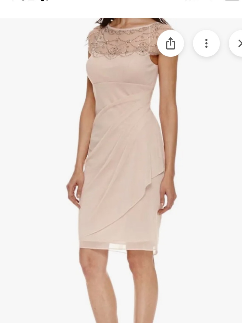 DJ-Jaz Blush Beaded Illusion Neckline Wedding Dress